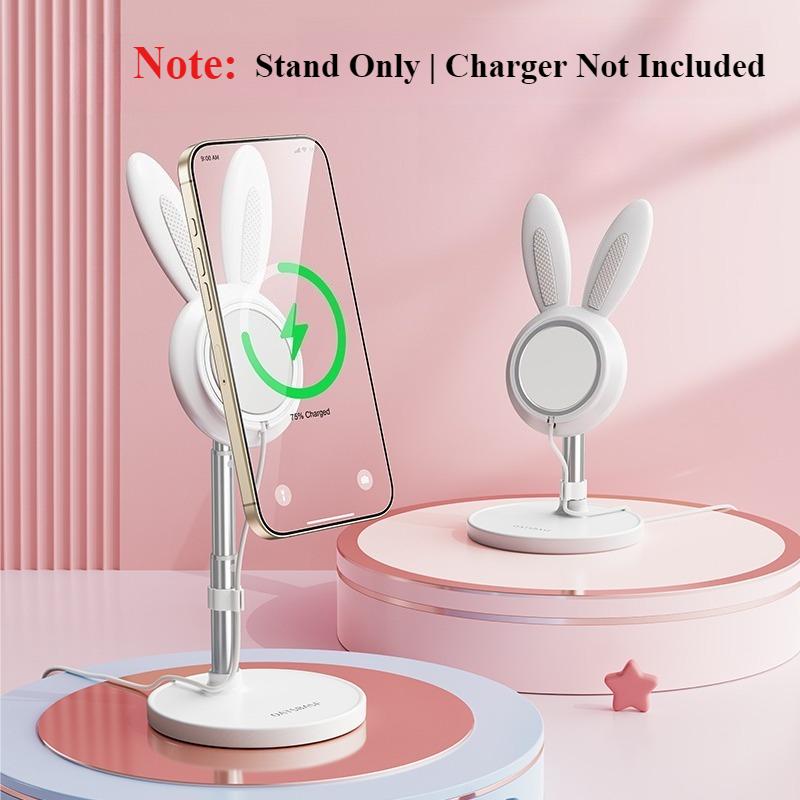 

Eary Portable Wireless Charger Stand Desktop Phone Holder for Magsafe Charger for iPhone 16/15/14 Pro Max (Not Included Charger) білий