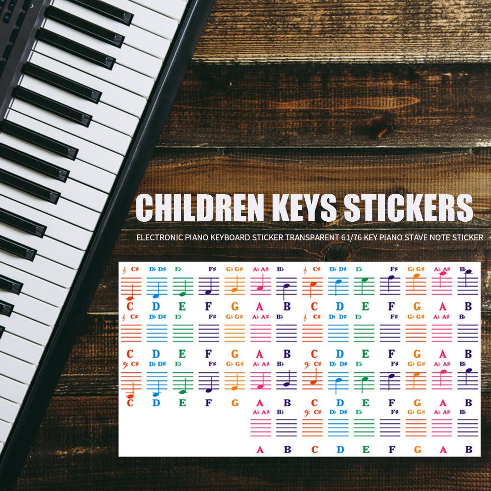 buy transparent 25 49 61 76 88 key electronic piano keyboard stave note sticker at affordable prices free shipping real reviews with photos joom