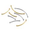 5Pcs/Lot Stainless Steel Round Curved Long Tube Spacer Beads Connectors For DIY Jewelry Making Bracelet Necklace Accessories