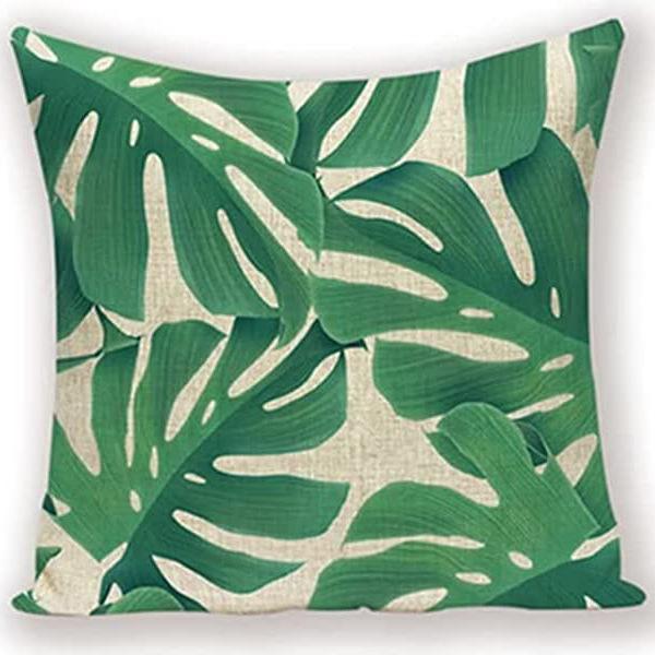 New Nordic Green Plant Printed Pillow Case Sofa Pillow Leaf Series Decorative Pillow Linen