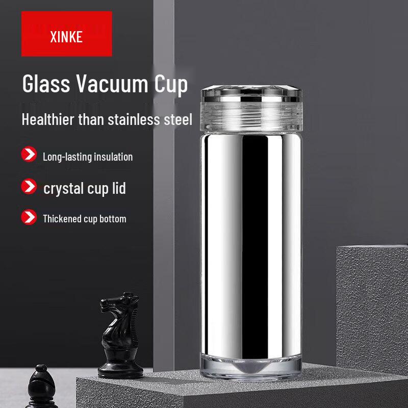 Double-Layer Insulated Business Glass Cup