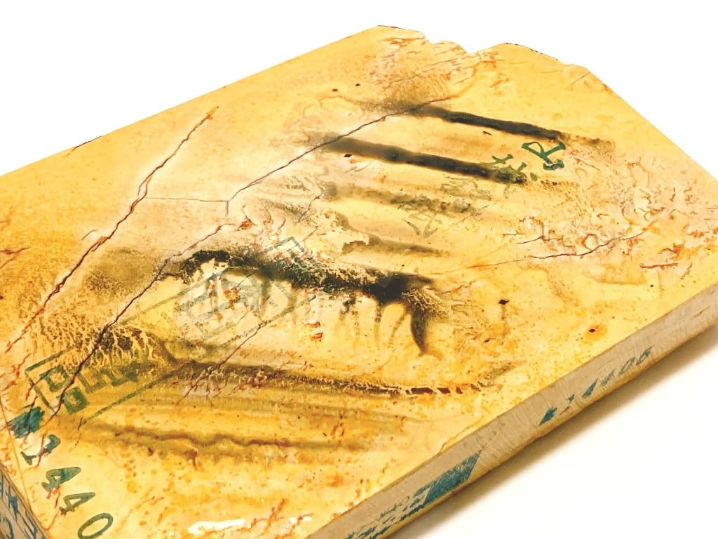 Natural whetstone, Masamotoyama, Yamashiro brand, Ukyo-ku Umegahata, Okudono Honsuita, bright egg-colored whetstone, #05, 614g