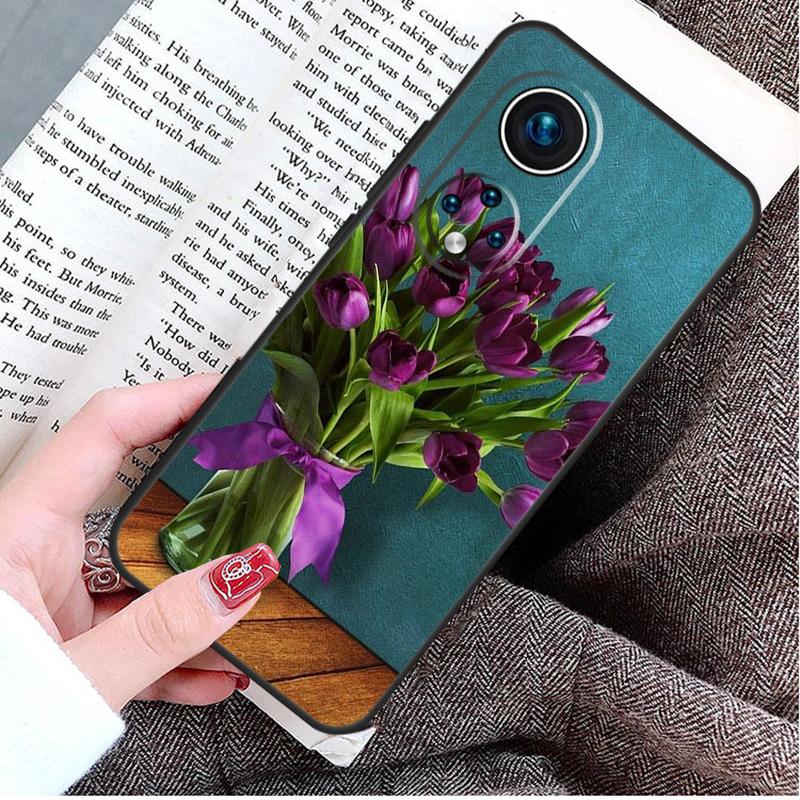 Spring Tulips Flower Case For Honor Magic 5 6 7 8 Pro Honor Win RT X9d X9c X9b X9a X8c X8b 50 70 90 400 200 Lite