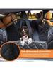 Universal Pet Seat Cover for Car Rear Seat, 100% Waterproof Dog Car Hammock with Visual Mesh Window and Side Zipper
