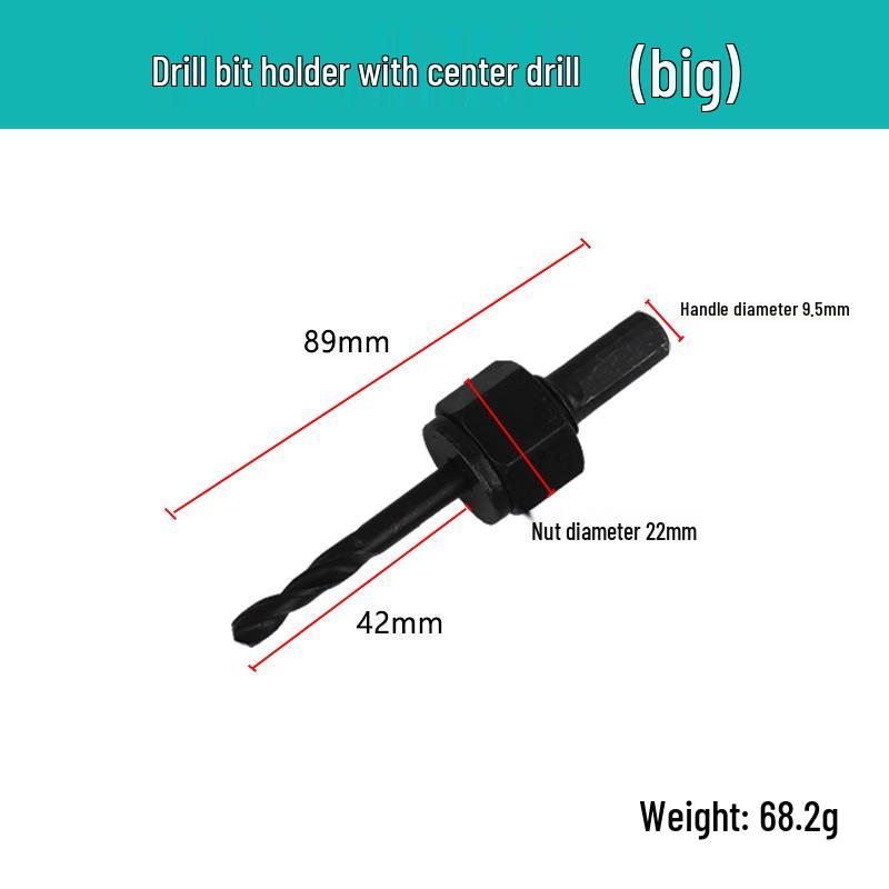 Woodworking Hole Saw Kit with Twist Drill Bit and Positioning Fixing Pad