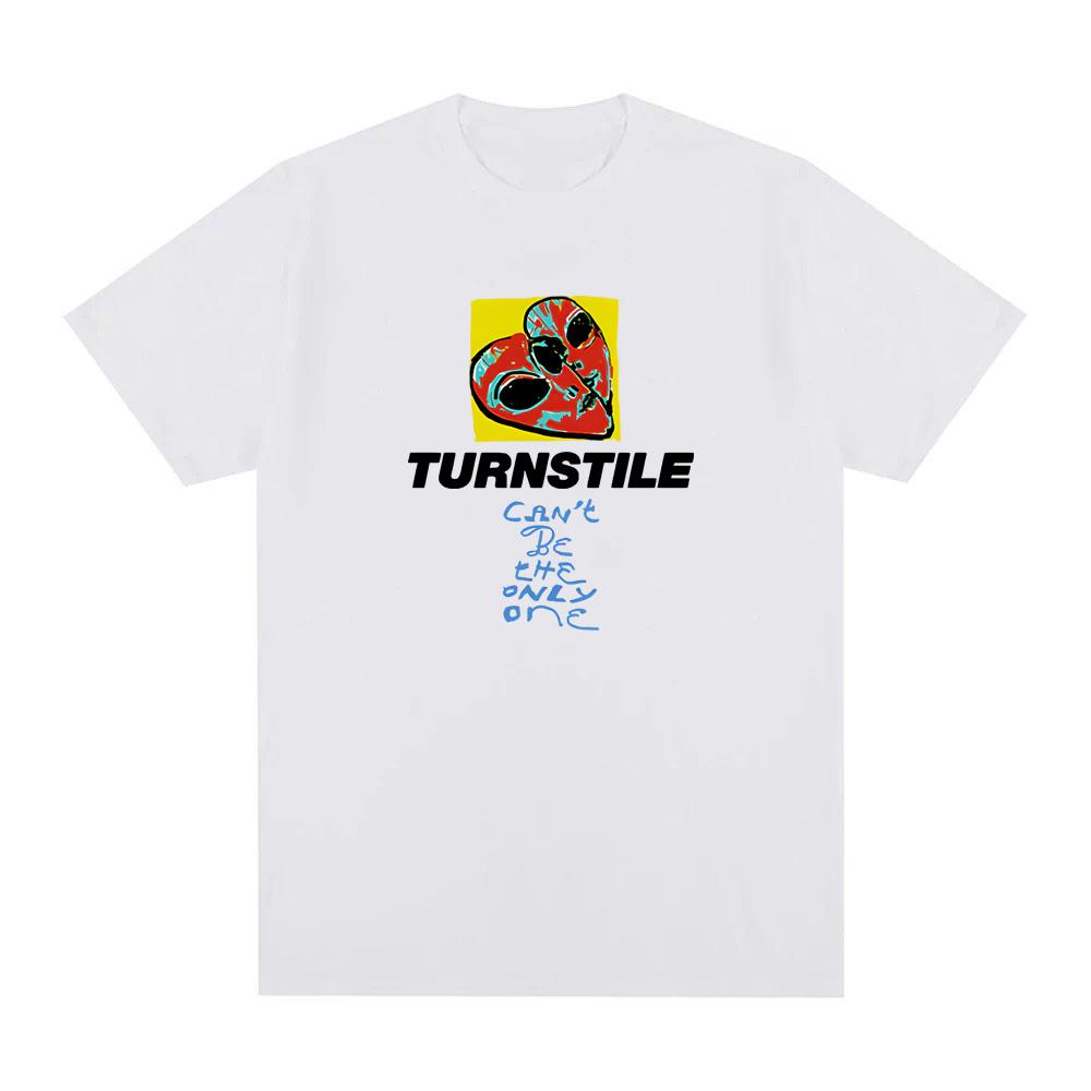 

Футболка TURNSTILE Эстетичная Высококачественная Футболка с Круглым Вырезом Одежда Графическая Печать Повседневная Ретро Стиль Певца Футболка M белый