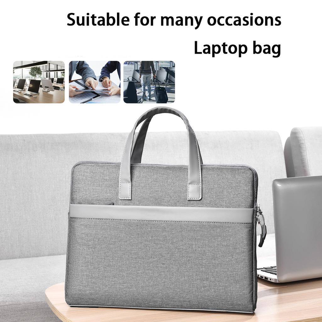 14-inch Stylish Minimalist Laptop Bag For Men And Women Durable Oxford Material Japanese Style Business Handbag.