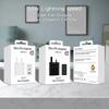 50W Dual-Port Charger, Compatible with Samsung, Huawei, and Apple Phones, PD Fast Charging Adapter for EU/US/UK Standards.