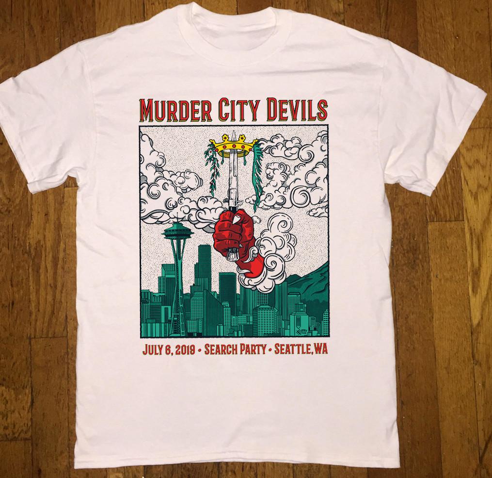 The Murder City Devils Band Poster T Shirt White All Size S-5Xl Gift Fan XL