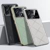 Plain Leather + Camera Lens Protection Case For POCO F6 Pro Hard Slim Good Texture Cover