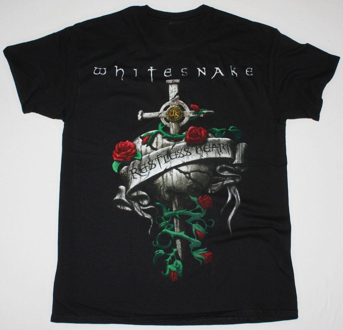 WHITESNAKE RESTLESS HEART DAVID COVERDALE Short Sleeve T-shirt Black Men AG058 S разноцветный