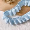 High-Quality 2.5cm Pleated Lace Woven Polyester Ribbon for Clothing and Cuff Decoration