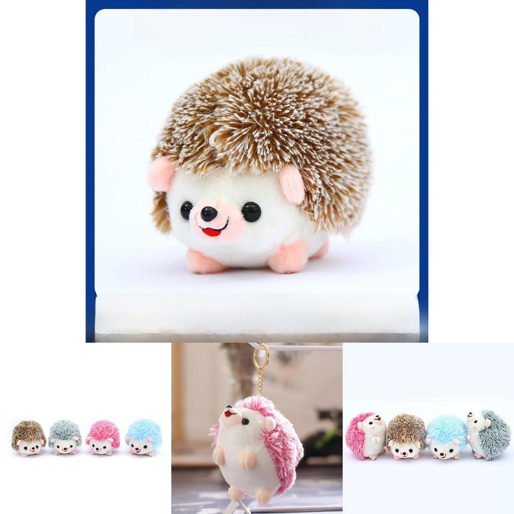 Cute Hedgehog Plush Toy Keychain Soft Pp Cotton Stuffed Animal Small Gift
