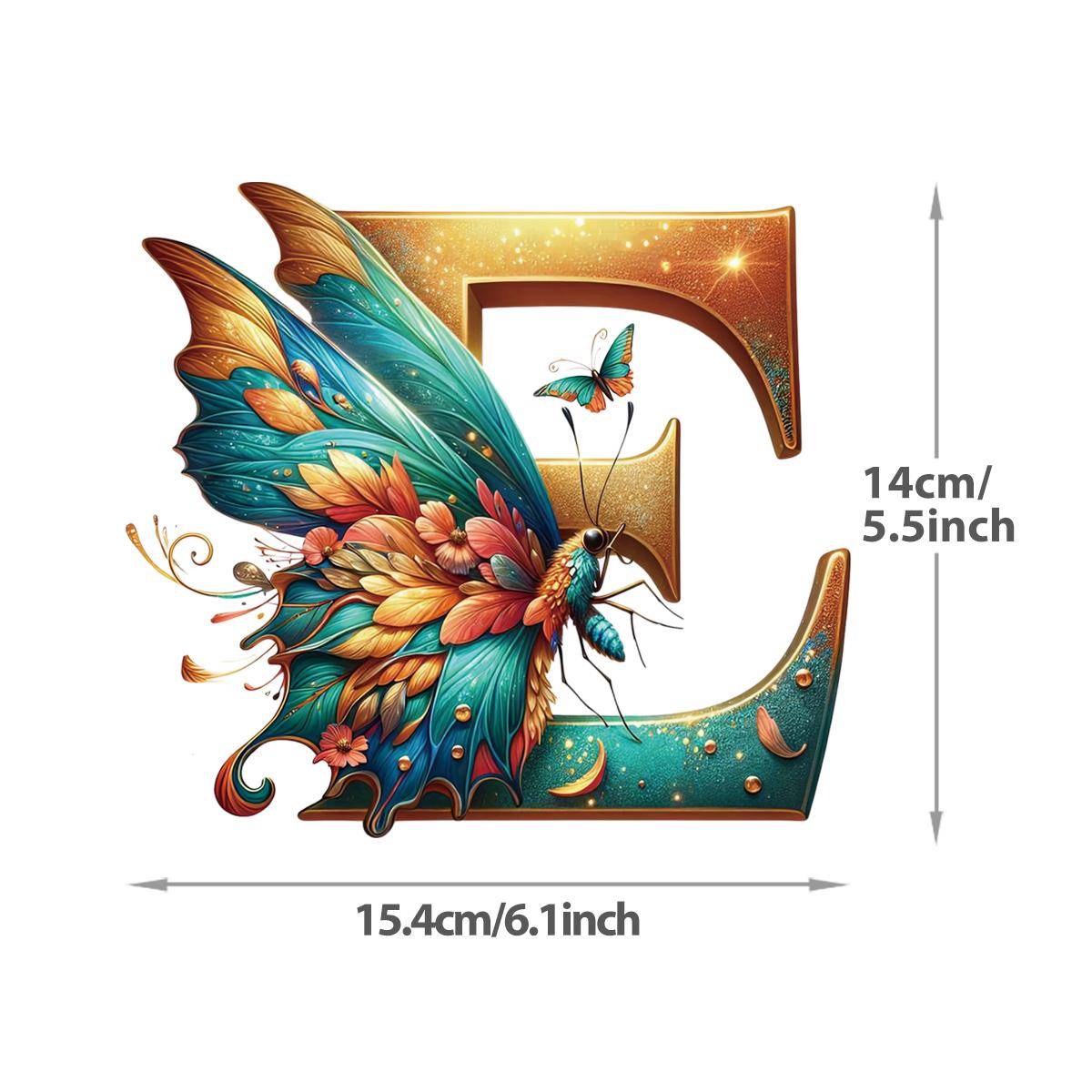 

DTF нашивки на одежду бабочка с буквами А-Я новый моющийся аксессуар для одежды с теплопередачей, нашивка «сделай сам» с индивидуальным логотипом