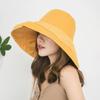 Women Cotton Wide Brim Sun Hats Metal Wired Edge Summer UV Protection UPF Boho Hat for Beach Hiking Garden Travel Chin Strap