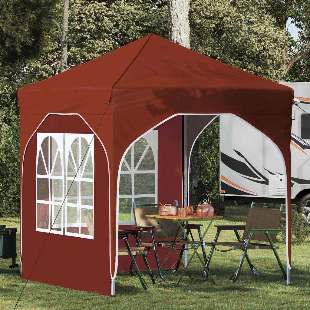 Pop Up Party Tent 192 X 192 X 245 Cm Terracotta