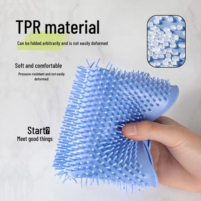 Free Shipping: Silicone Foot Scrubbing Pad & Back Scrubber - Lazy Person's Exfoliating Massage Towel for Bathing