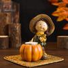 Autumn Harvest Home Decorations Figurine Ornament, Decorative Resin Statue, Turkey/Scarecrow/Pumpkin Collectibles for Halloween Tabletop Centerpiece