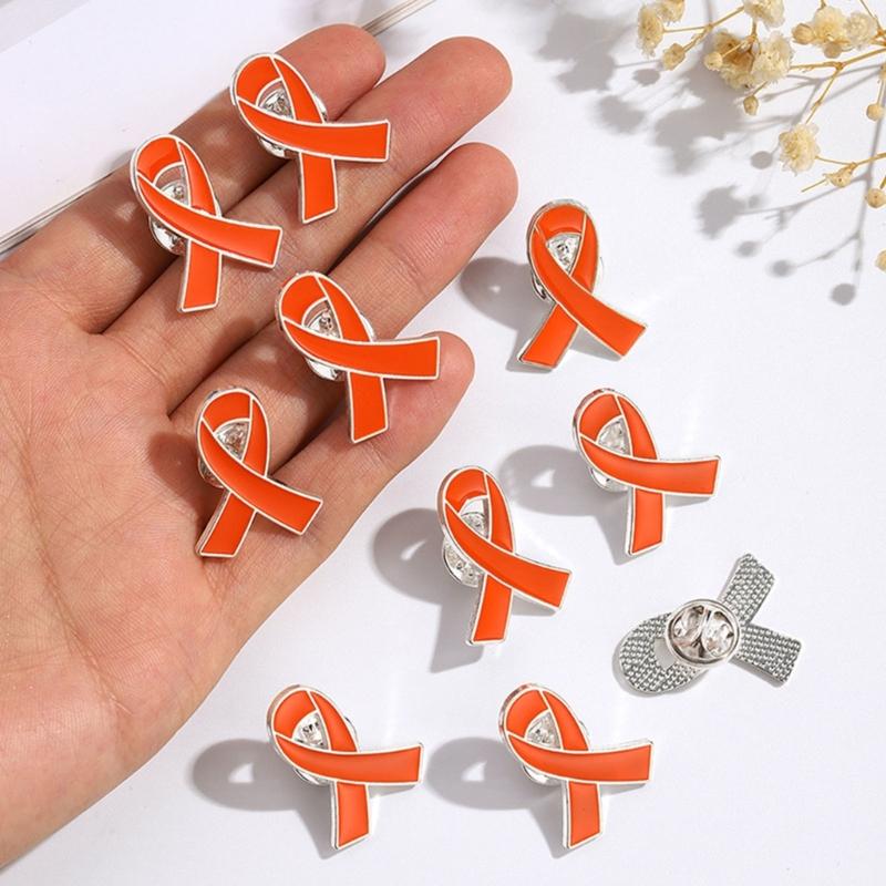 Brože s mašlí ze slitiny pro dobrovolníky Balení 20 ks Brož pro povědomí o rakovině Charitativní šperky Dárky