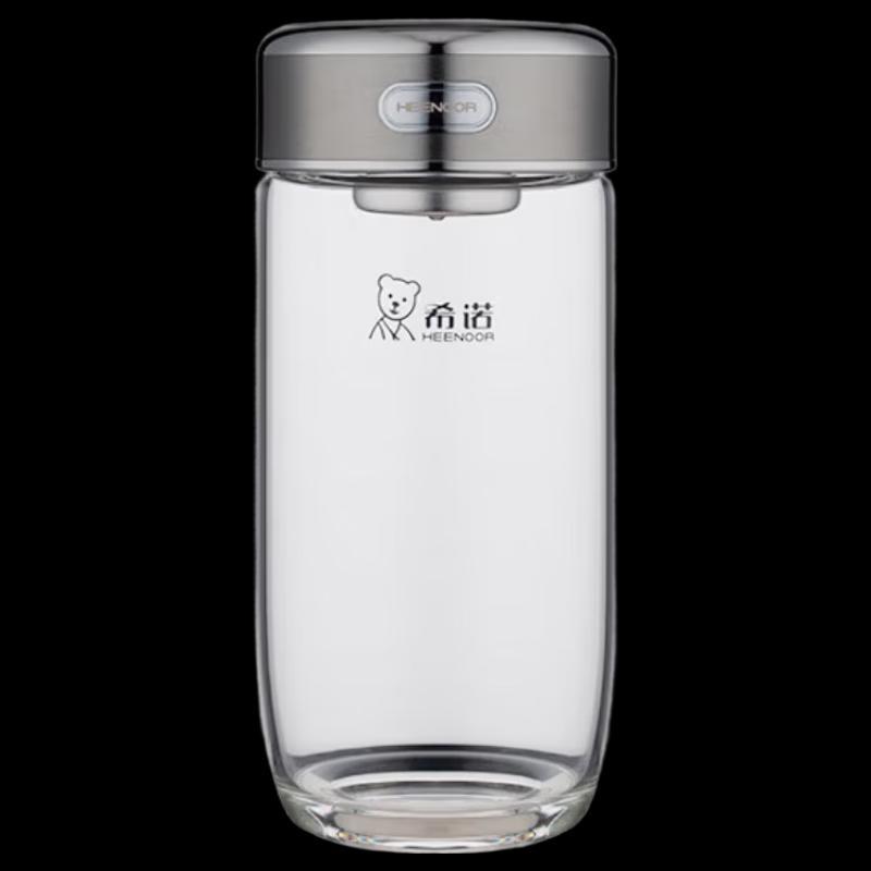 Xinuo 550ML Single-Layer Borosilicate Glass Water Bottle with Filter