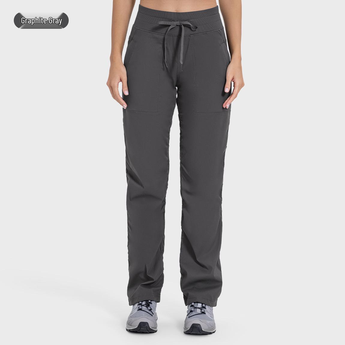 Women s Quick-Dry Ice Feel Wide Leg Running Pants - Lightweight, Breathable, High Waist, Loose Fit 4 (90-100 lbs)