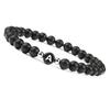 6mm czarny matowy kamień agatowy zroszony 26 liter bransoletka prezent na walentynki
