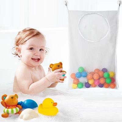 Large Baby Toy Mesh Bag Bath Bathtub Doll Organizer Suction Bathroom Bath Toy Stuff Net Baby Kids Bathtub Toy Bath Game Bag Kids