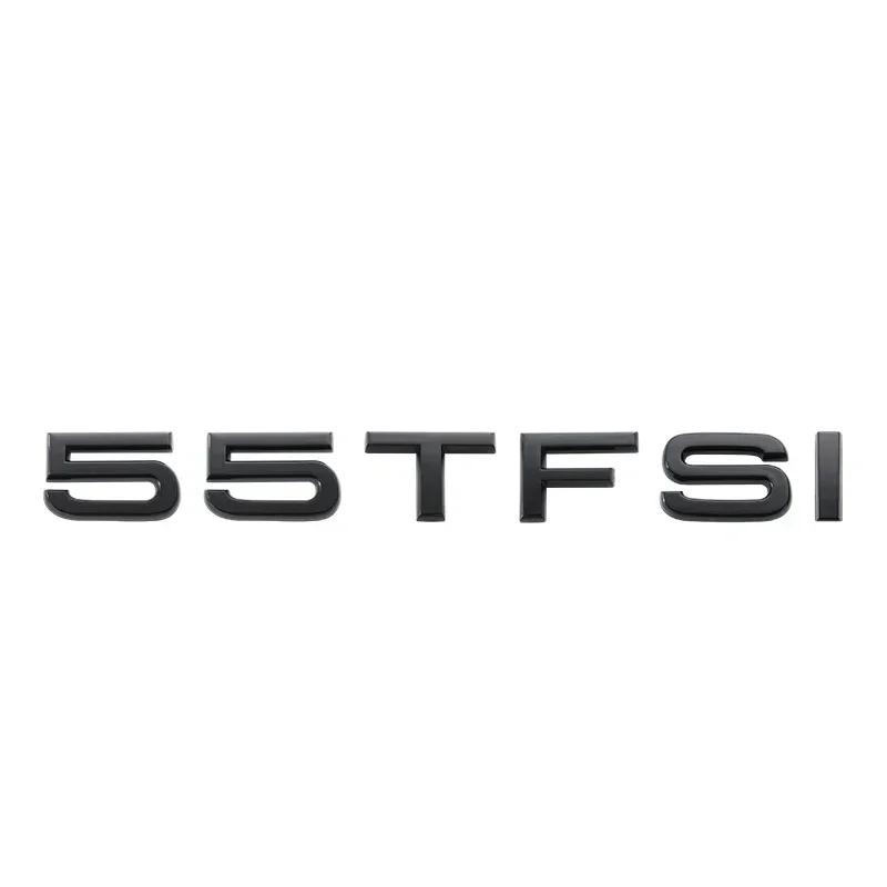 For 2s Chrome Black 3D Letters 30TFSI 35TFSI 40TFSI 45TFSI 50TFSI 55TFSI Rear Trunk Emblem Badge Sticker Car AcessoriesA1