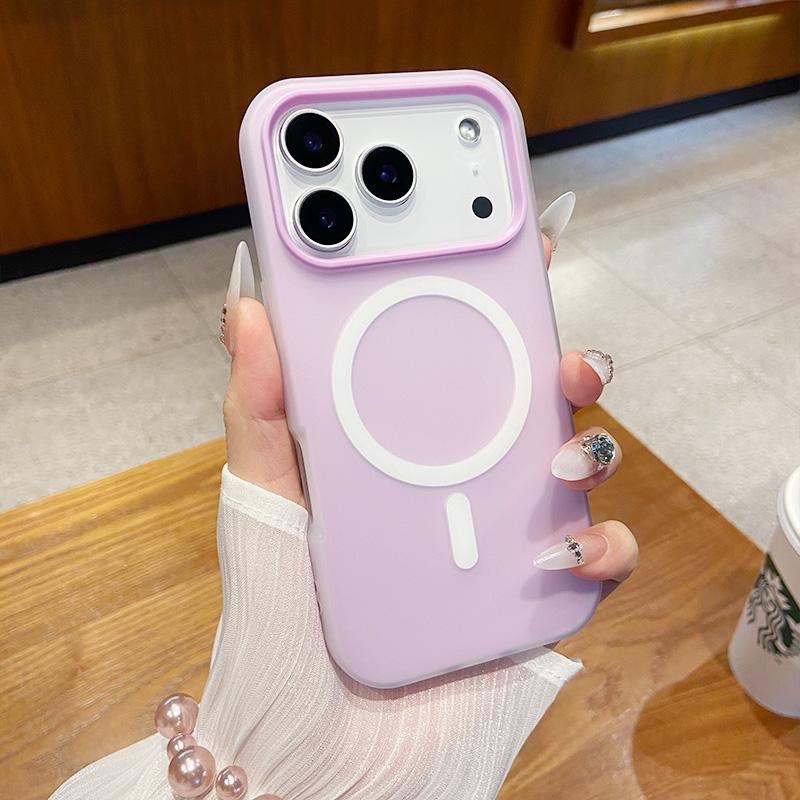 Luxury 2 in1 Candy Magnetic Wireless Charging Case for IPhone 17 Air 12 13 14 15 16 Pro Max TPU+PC Shockproof Bumper Cover