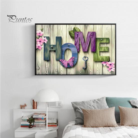 

30x40 см HOME Letter Вышивка крестом DIY Полная круглая алмазная картина Декор для дома 30x40cm