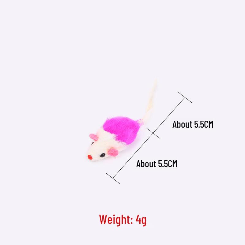 

Разноцветная мышь-игрушка для кошек из кроличьего меха с песком и гравием для самостоятельной игры белый/фиолетовый