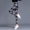 Karierte Leggings für Damen, sexy Hosen, Push-Up-Leggings, modische Fitness-Leggins, Übergröße, Hose mit hoher Taille