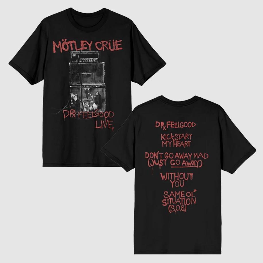 Motley Crue Dr. Feelgood Live Tee Size S-5XL Reprint Unisex T-Shirt M