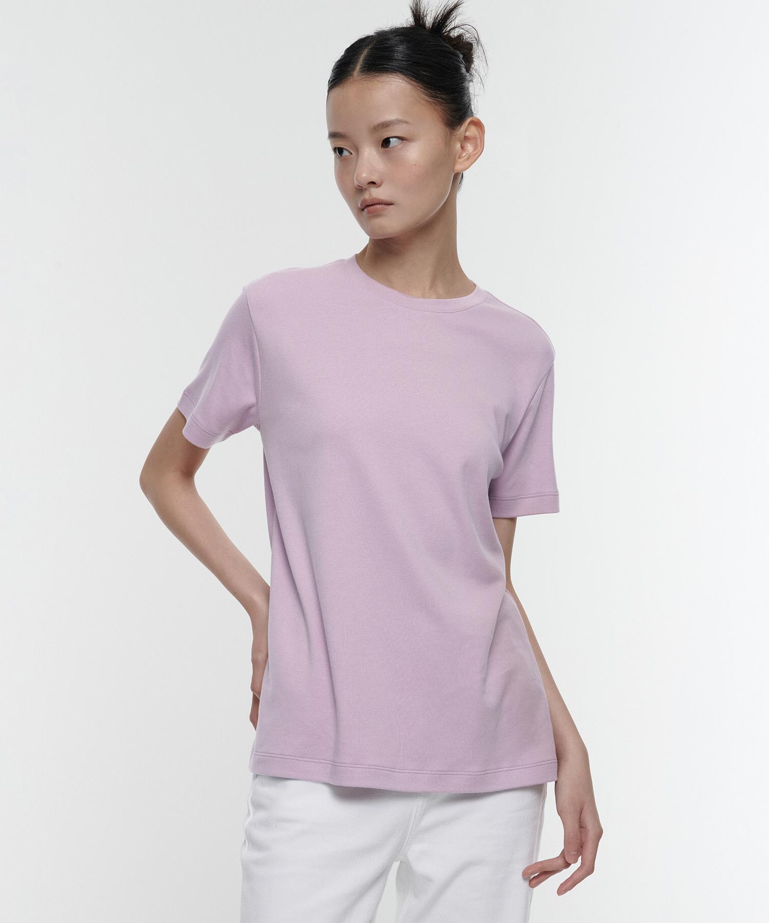 Musinsa Standard Woman Women S Basic Crew Neck T-Shirt [Lilac] Lilac/S
