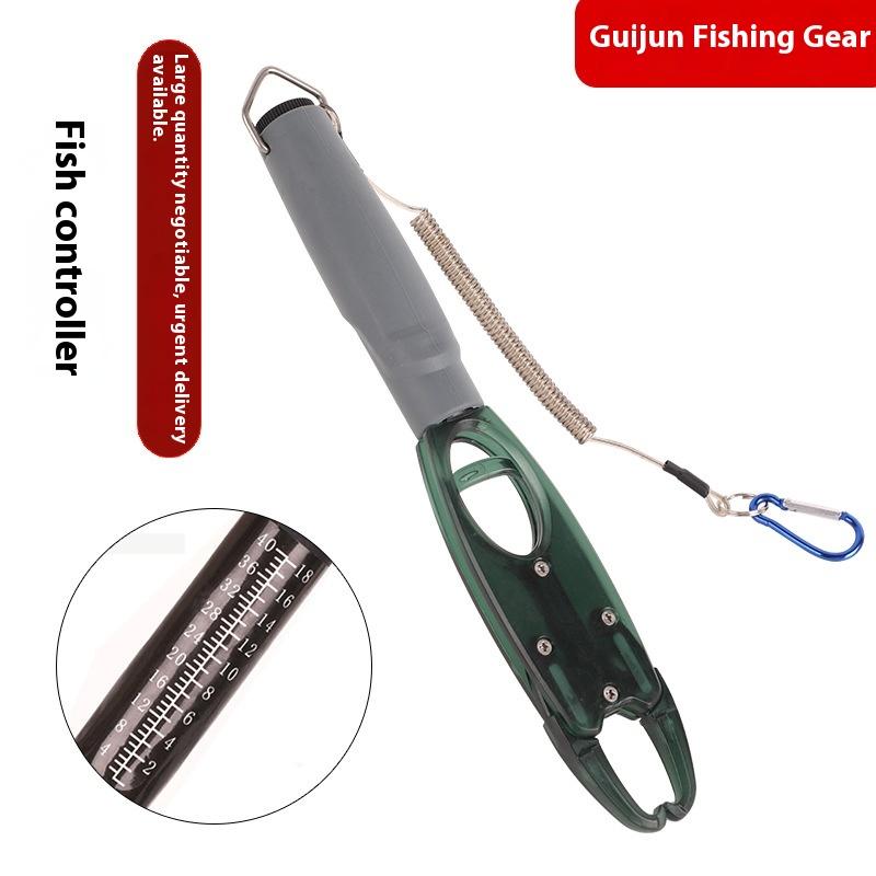 Portable Aluminum Alloy Fishing Lip Gripper with Weight Scale Fish Plier Hand Grip Hook Gripper for Angling Accessories