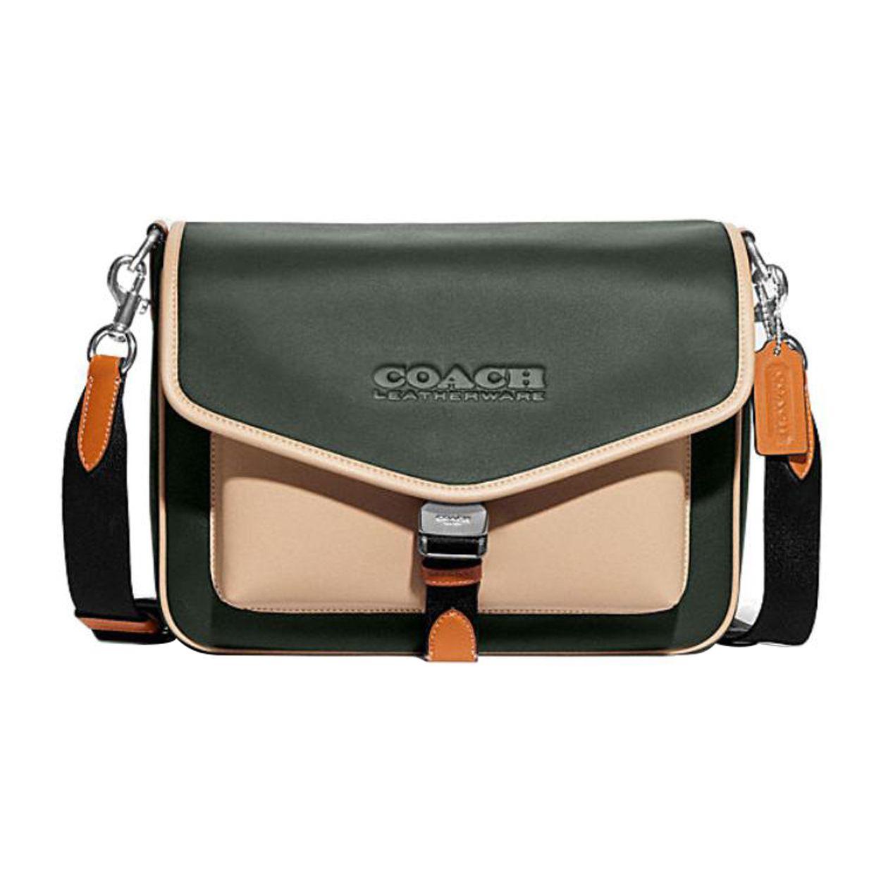 

Coach Charter 29 Convenient Buckle Closure Leather Envelope Shoulder Bag Large Women Shoulder Bag Green Beige CH755-VIA Basic Set (Bag+Dust Bag)