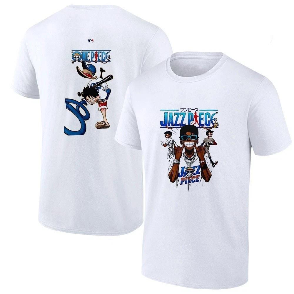 HOTT Джазовое произведение Коллекции New York Yankees x One Piece 2025 Джазовое произведение Унисекс Футболка XXXXL