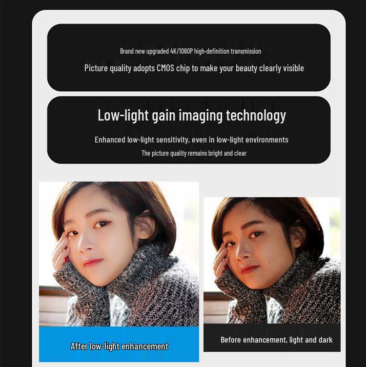 4K USB Desktop Camera & Microphone for Streaming, Online Classes & Meetings