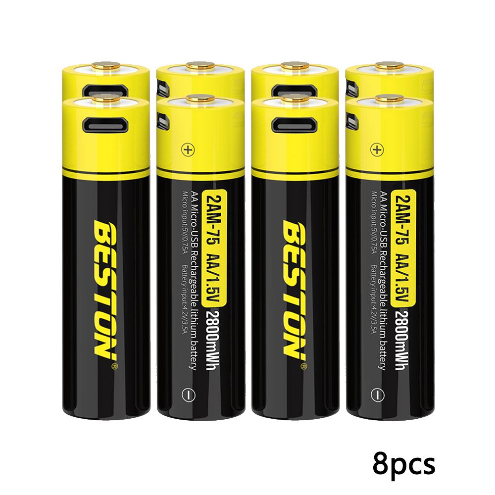 Multifunction AA Lithium Battery 2800mWh Toy KTV Battery 1.5V Constant Voltage Fast Charge USB Rechargeable Battery