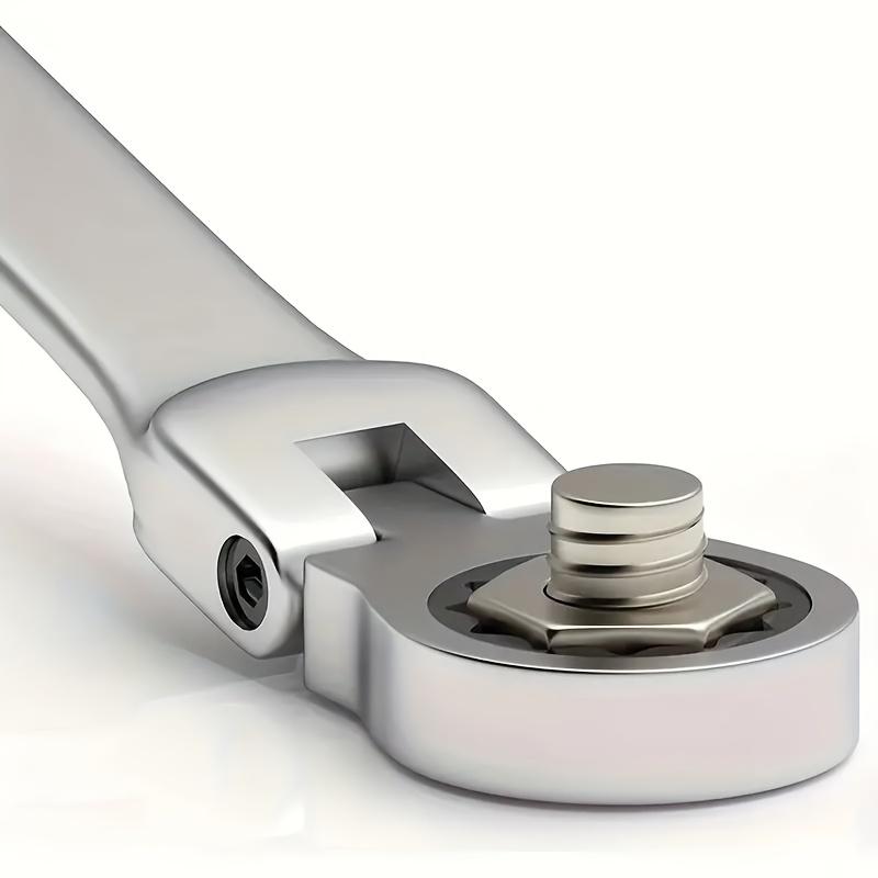 1pc 180° Flex-Head Ratcheting Wrench