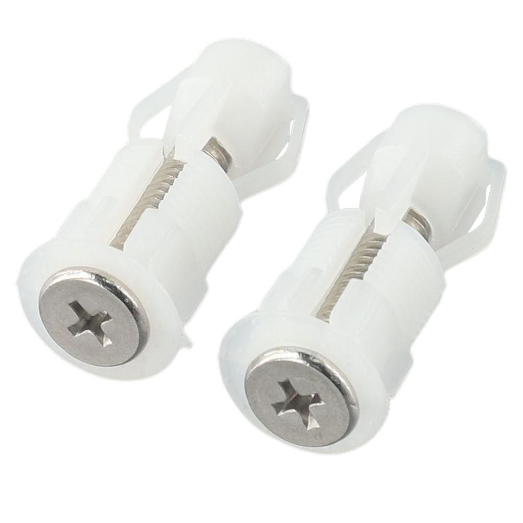 Toilet Seat Top Fix Screws Nut Covers Kit Replacement for WC Toilet Pan Mounting Compatible with Most Standard Seats