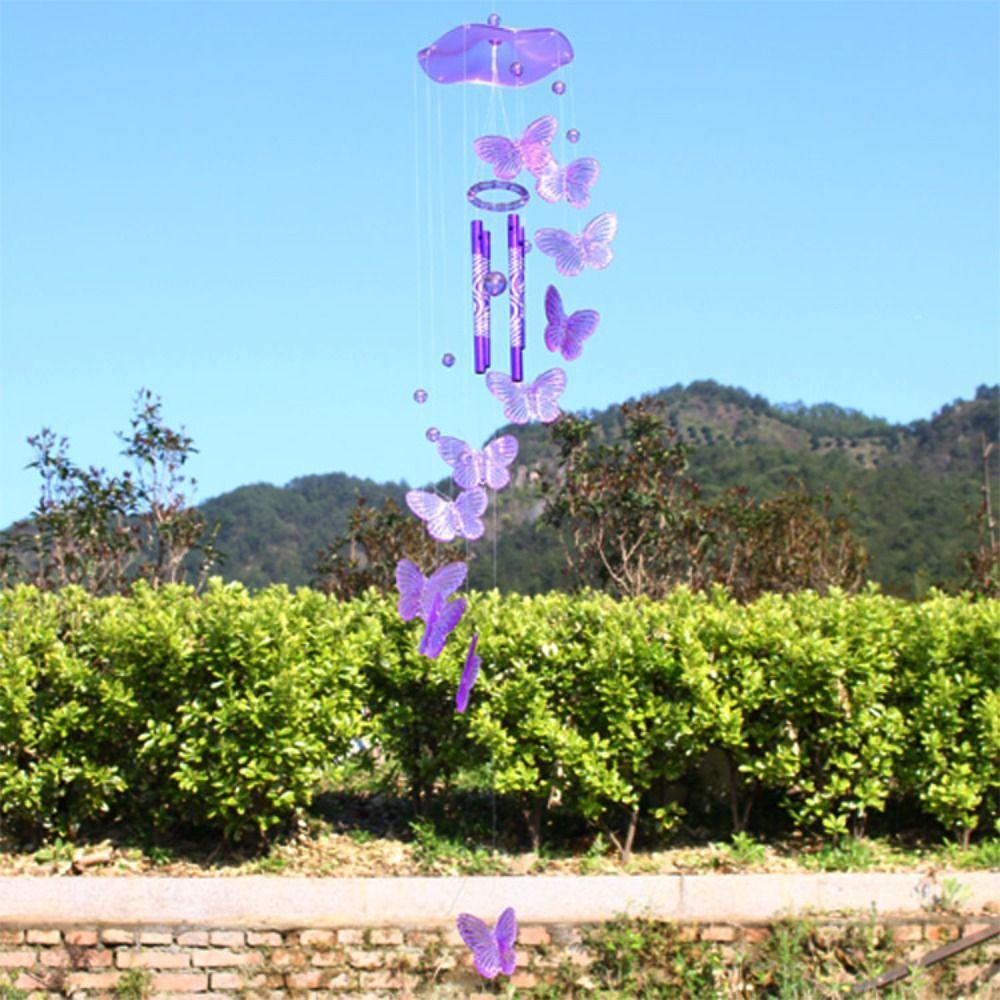 Home Garden Metal Wind Chimes Bell Butterflies Hanging Decoration  Wedding Party Supplies