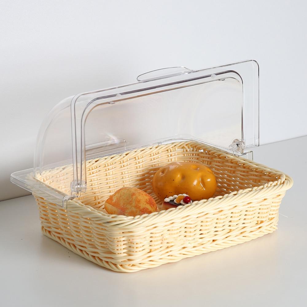 Food-grade Food Display Cover Transparent Easy Open Dustproof Basket Lid Displaying Pastries Dustproof Food Cover Dessert