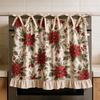 Decorative Christmas Oven Short Curtain Ruffled Edge Cabinet Curtain  Kitchen Window