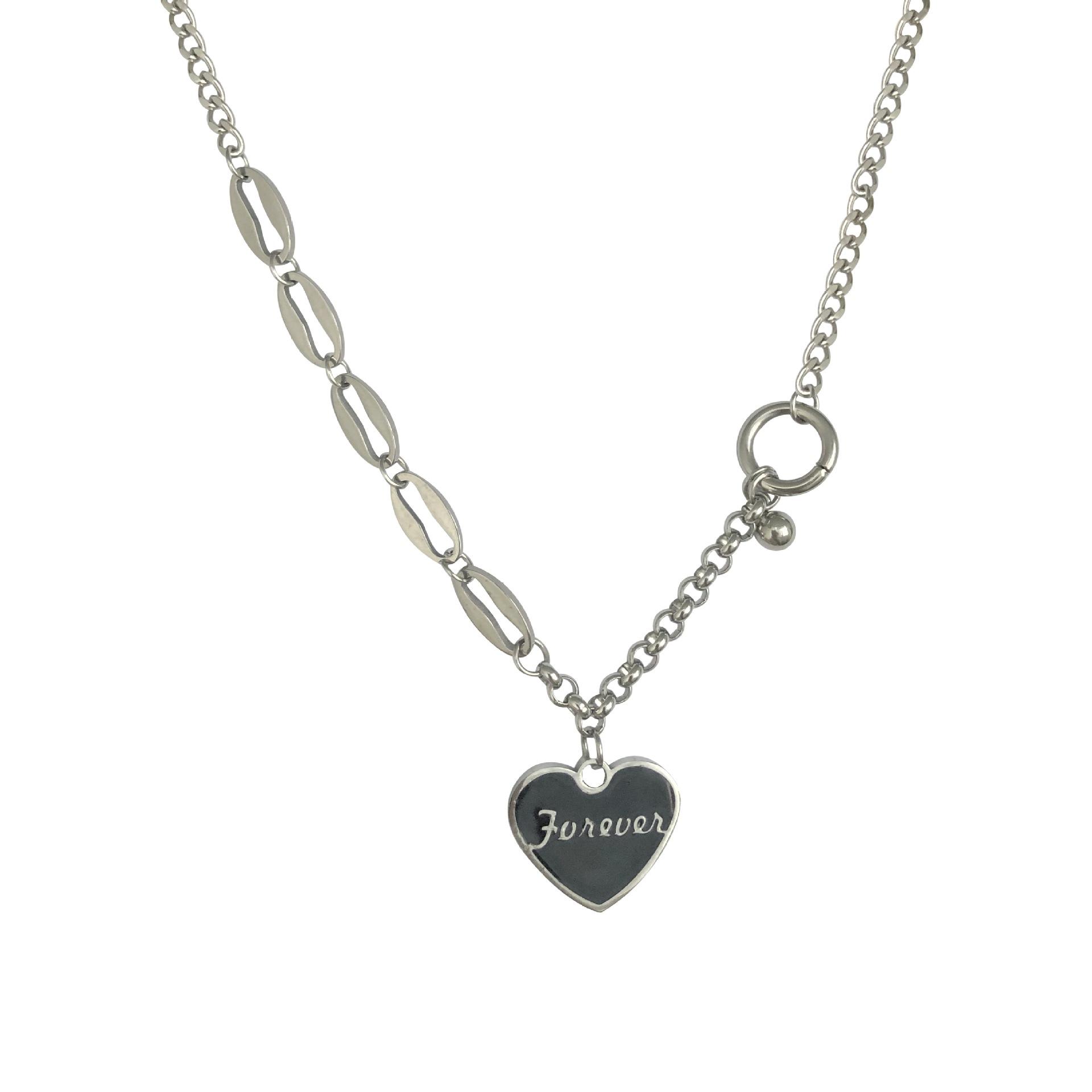 

Love letter necklace sweater chain Spice girl collarbone chain ins hip hop light luxury accessories men s fashion jewelry