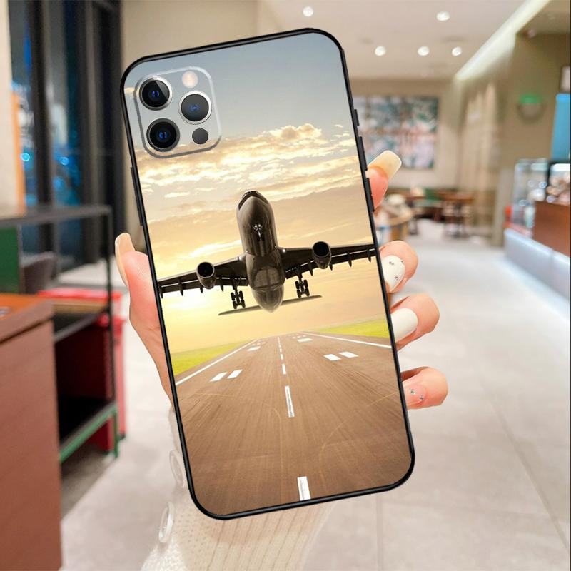 Airplane Plane Aircraft Phone Case For iPhone 17 Air 16 15 13 11 12 14 Pro Max mini 15 16 Plus 16e Protective Cover