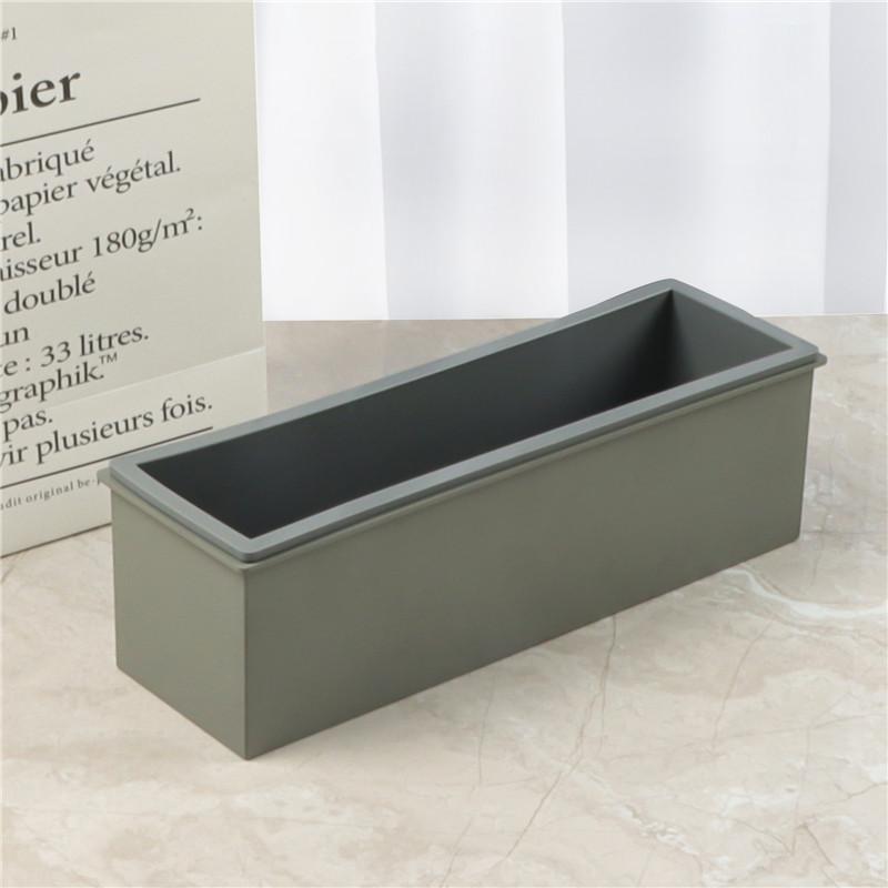 Plastic box + Silicone inner support Soap Mold 1200ml Mousse Cake Soap Mould DIY Multicolor Silicoen Loaf Cake Toast Mold