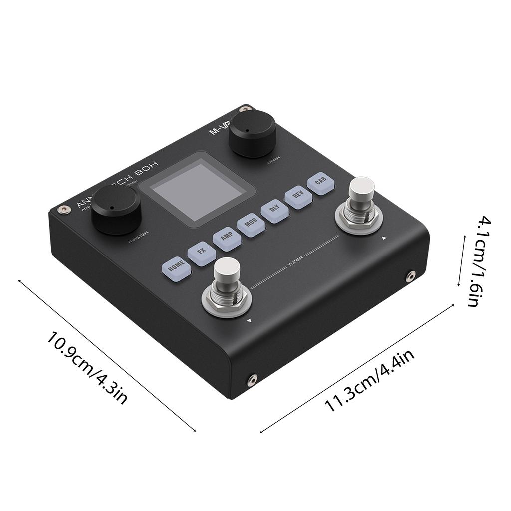M-VAVE Guitar/Bass AMP Modeler Multi Effects Processor 80 Editable Presets 6 Effects Modules 3-Band