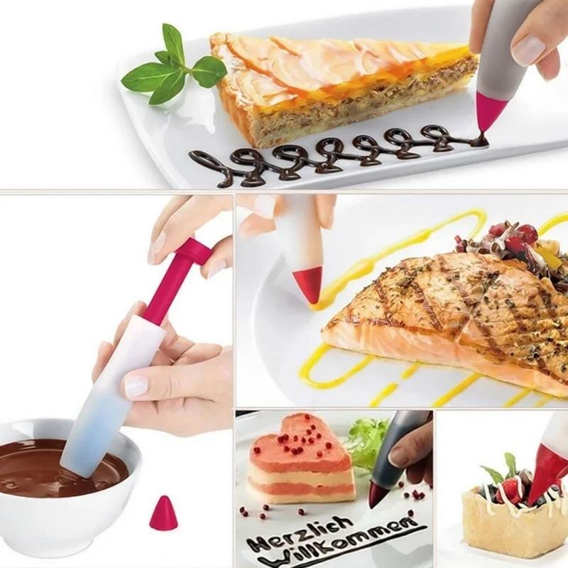 Pen Cake Tools Food Writing Pen Chocolate Decorating tools Cake Mold Cream cup cookie Pastry Nozzles kitchen accessories