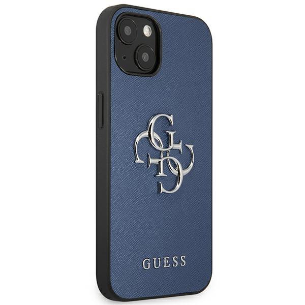 Guess Guhcp13Ssa4Gsbl Iphone 13 Mini5,4 Niebieski/Blue Hardcase Saffiano 4G Metal Logo